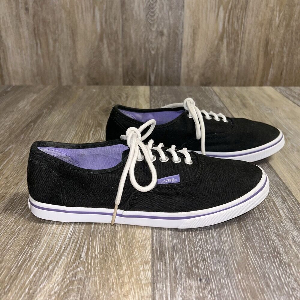Vans Off The Wall Skate Sneaker Shoes Women's US Size 5 Black Purple TBR4